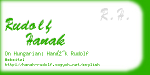 rudolf hanak business card